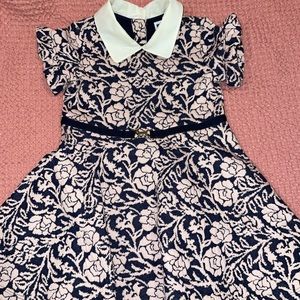 Blue pink Janie and jack dress size 2 floral